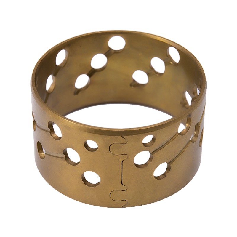 HZ092 Monometaliczna tuleja miedziana z mosiężnym rowkiem olejowym